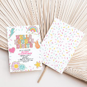 パッチ名門私立校風のHello 2桁10誕生日 招待状