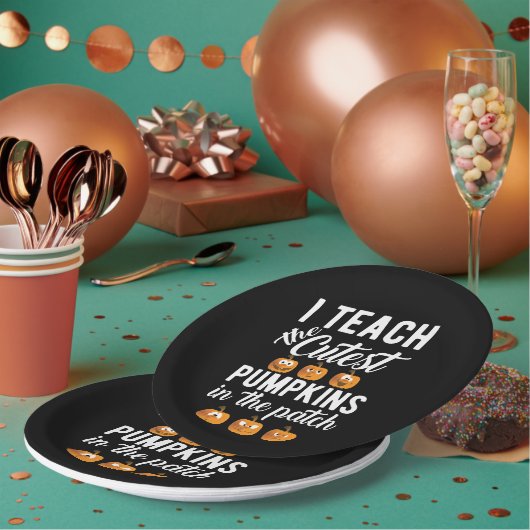 パッチ教えで最も可愛いカボチャ ペーパープレート (複数)