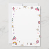 パッチ文字多様性ファッション名門私立校風の10代の誕生日 招待状 (裏面)