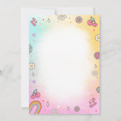 パッチ文字多様性ファッション名門私立校風の10代の誕生日 招待状 (裏面)