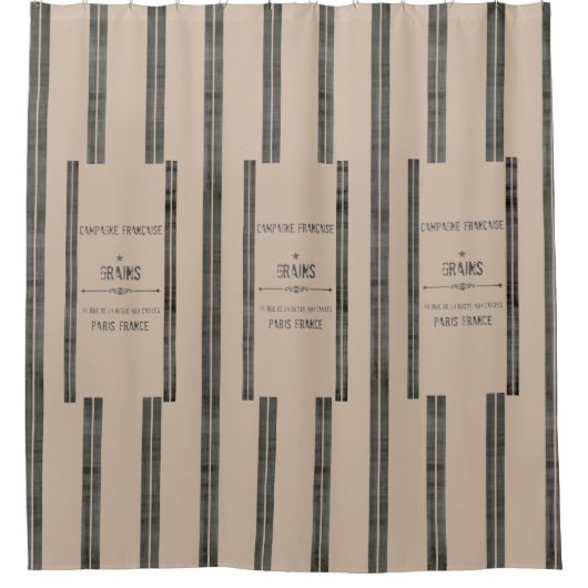 パッチ状フランスの穀物袋Dkシャワーカーテン シャワーカーテン (正面)