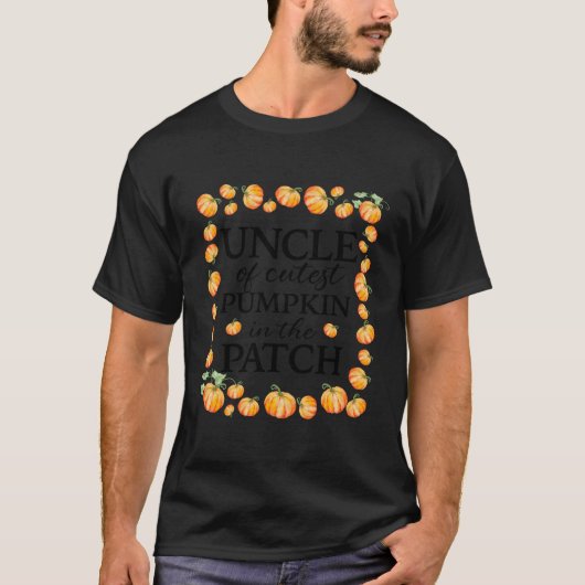 パッチ秋1Stで最もキュートなカボチャの叔父 Tシャツ (正面)