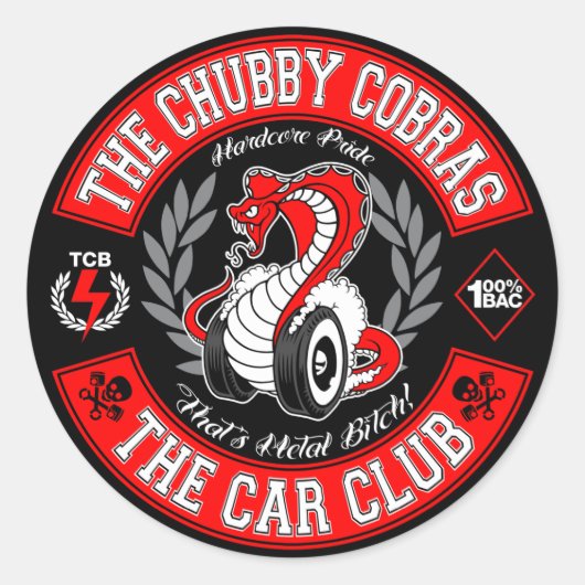 パッチ赤1.5インチ ラウンドシール (正面)