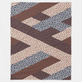 パッチ適用された抽象芸術フローラI フリースブランケット (正面)