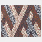 パッチ適用された抽象芸術フローラI フリースブランケット (正面(横))