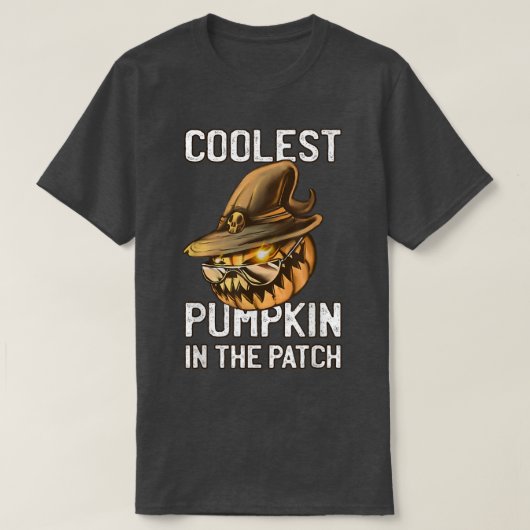 パッチ528クールでのハロウィーンのカボチャ Tシャツ (デザイン正面)