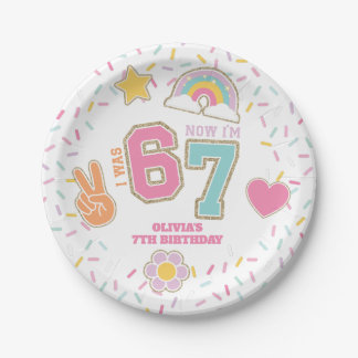 パッチ プレピー 6歳から7歳へ 7歳の誕生日 ペーパープレート