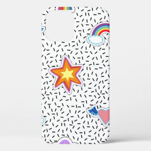パッチCartoon Staを使用したシームレスなパターン背景 iPhone 12ケース