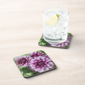 パッチDahlia、紫素晴らしの花 コースター (右側)