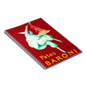 パッツバローニ・スパゲッティ・ヴィンテージ・ポスター ノートブック (右側)