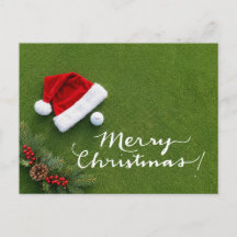 パッティンググリーンでのゴルフクリスマス メリークリスマス
