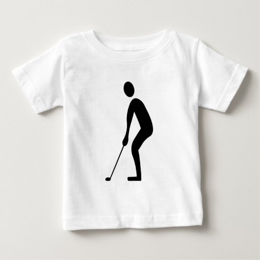パッティング – 黒 ベビーTシャツ (正面)