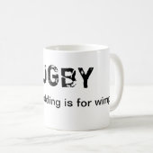 -パッディングが弱虫のためであるのでラグビー コーヒーマグカップ (正面右)