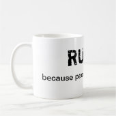 -パッディングが弱虫のためであるのでラグビー コーヒーマグカップ (左)