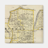 パットナムの地図とマーシャル県東部 マグネット (正面)