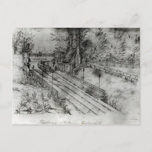 パットニー鉄道駅 ポストカード (正面)