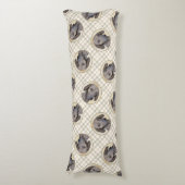 パットハウンド絵を描ズ可愛いオリジナルドッグアート ボディピロー (正面縦)