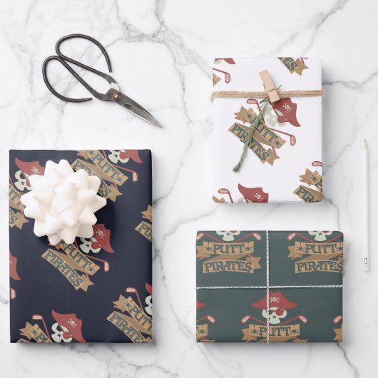 パットパイレーツゴルフラバースポーツ ラッピングペーパーシート (正面)