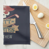 パットパイレーツゴルフ趣味 キッチンタオル (四つ折り)