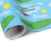 パットパットミニゴルフバースデーパーティラッピング紙 ラッピングペーパー (ロールコーナー)