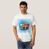 パットパット消防士の消防車 Tシャツ (正面フル)