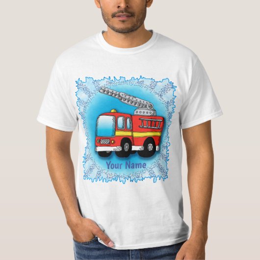 パットパット消防士の消防車 Tシャツ (正面)