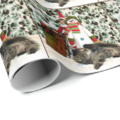 パットンのクリスマス – 猫/子猫ラッピング紙 ラッピングペーパー (ロールコーナー)