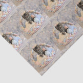 パットンの復活祭かご – ネコ/子猫ティッシュペーパー 薄葉紙 (詳細)