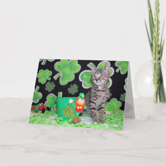 パットンザセントパトリックの猫の日のグリーティングカード カード (正面)