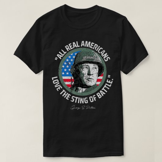 パットン将軍の戦いプロトランプ政治  Tシャツ (デザイン正面)