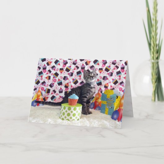 パットン誕生日カード – Pic of Cat /キットンカード カード (正面)