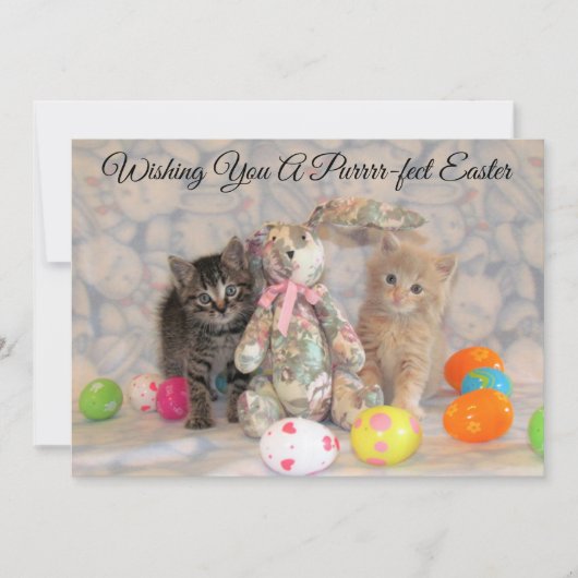 パットン&バフィントンのイースターバニー - フラットカード シーズンカード (正面)