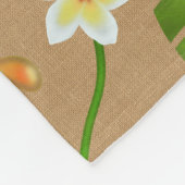 パッドの熱帯パーソナライズな名前へのカエルの歓迎 フリースブランケット (角)