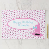 パッドオブティアウェイ女性のカーボーイ誕生日紙ランチョンマット ペーパーパッド (インサイチュ)