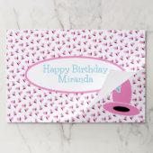 パッドオブティアウェイ女性のカーボーイ誕生日紙ランチョンマット ペーパーパッド (折り畳み)