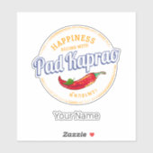 パッドカプラオチリ通りフードヴィンテージタイ シール (シート)