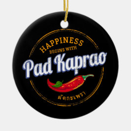 パッドカプラオチリ通りフードヴィンテージタイ セラミックオーナメント