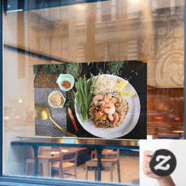 パッドタイパッドタイエビタイ料理タイ麺 ウィンドウサイン