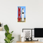 パッド上のロケットランチャー ポスター (ホームオフィス)