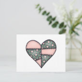 パッド入りキルテッドステッチハートピーチ–04 ポストカード (スタンド正面)