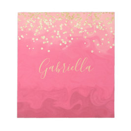 パッパーソナライズされたクかわいらしで金ゴールドを持つ ノートパッド