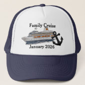 パッパーソナライズされたチフェイクファミリークルーズ船 キャップ (正面)