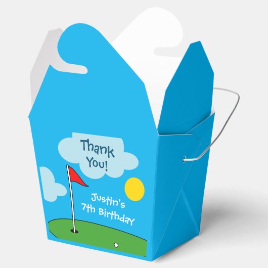 パッパーソナライズされたトパットミニゴルフ誕生日パーティー フェイバーボックス (オープン)