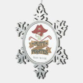 パッパーソナライズされたト海賊ゴルフ趣味 スノーフレークピューターオーナメント (右)