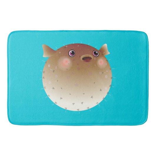 パッファーの魚 バスマット (正面)