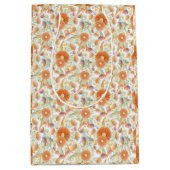 パップを包む日焼けワトルとユーカリ開花 ミディアムペーパーバッグ (正面)