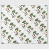 パップを包む砂糖の梅のヤギのクリスマスのビジョン ラッピングペーパー (フラット)