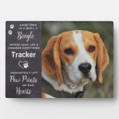 パッププリントのハートペット犬ビーグル記念碑 フォトプラーク (正面)