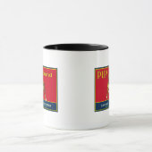 パップレモンラベルサンディマス、カリフォルニア州 マグカップ (中央)