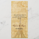 パップヴィンテージエッフェルタワー結婚パリのメニューカード メニュー (裏面)